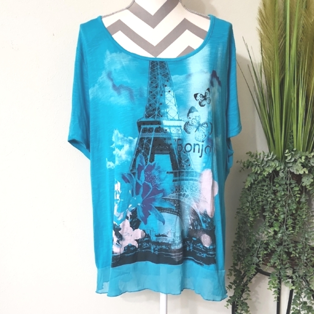 Kim Rogers Blue Short Sleeve Tee for Everyday Comfort
